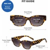 image:imageKnockaround Trendy Narrow Cat Eye Rectangle Polarized Sunglasses for WomenLe Grand Amour Tortoise  Smoke Gradient