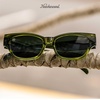 image:imageKnockaround Trendy Narrow Cat Eye Rectangle Polarized Sunglasses for WomenNori  Aviator Green