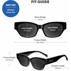 image:imageKnockaround Trendy Narrow Cat Eye Rectangle Polarized Sunglasses for WomenPiano Black  Smoke
