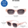 image:imageKnockaround Trendy Narrow Cat Eye Rectangle Polarized Sunglasses for WomenVintage Rose  Smoke Gradient