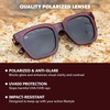 image:imageKnockaround Trendy Polarized Sunglasses for Women  UV400 ProtectionBlack Cherry  Smoke