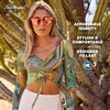 image:imageKnockaround Trendy Sunglasses for Women  UV400 ProtectionSunburst  Rose Gold