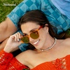 image:imageKnockaround Trendy Sunglasses for Women  UV400 ProtectionSunburst  Rose Gold