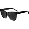 image:imageKnockaround Oversized Cat Eye Polarized Sunglasses for Women UV ProtectionPiano Black  Smoke