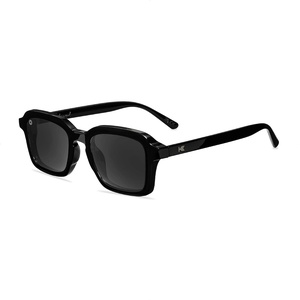 image:imageKnockaround Narrow Rectangle Polarized Sunglasses for Women  UV ProtectionPiano Black  Smoke