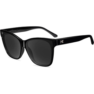 image:imageKnockaround Oversized Cat Eye Polarized Sunglasses for Women UV ProtectionPiano Black  Smoke
