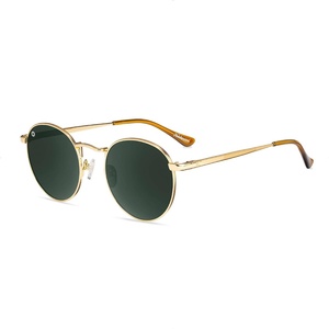 image:imageKnockaround Round Retro Polarized Sunglasses for Men amp Women UV ProtectionGold  Aviator Green