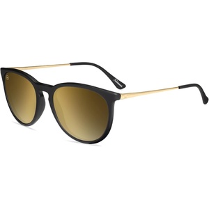 image:imageKnockaround Round Trendy Polarized Sunglasses for Women  UV ProtectionBlack  Gold