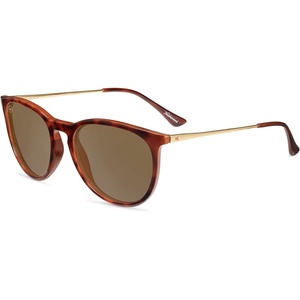 image:imageKnockaround Round Trendy Polarized Sunglasses for Women  UV ProtectionBlonde Tortoise Shell  Amber Mary Janes
