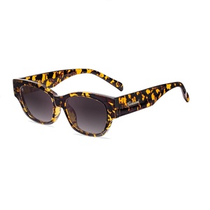 image:imageKnockaround Trendy Narrow Cat Eye Rectangle Polarized Sunglasses for WomenLe Grand Amour Tortoise  Smoke Gradient