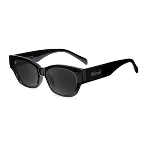 image:imageKnockaround Trendy Narrow Cat Eye Rectangle Polarized Sunglasses for WomenPiano Black  Smoke