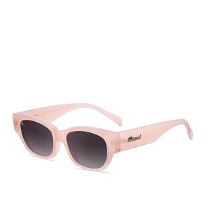 image:imageKnockaround Trendy Narrow Cat Eye Rectangle Polarized Sunglasses for WomenVintage Rose  Smoke Gradient