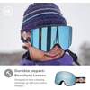 image:imageKnockaround Slingshots SkiSnowboard Goggles for Men Women amp Youth  AntiGlare amp Fog Coating  UV400 ProtectionWarp Speed  Sky Blue