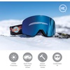 image:imageKnockaround Slingshots SkiSnowboard Goggles for Men Women amp Youth  AntiGlare amp Fog Coating  UV400 ProtectionWarp Speed  Sky Blue
